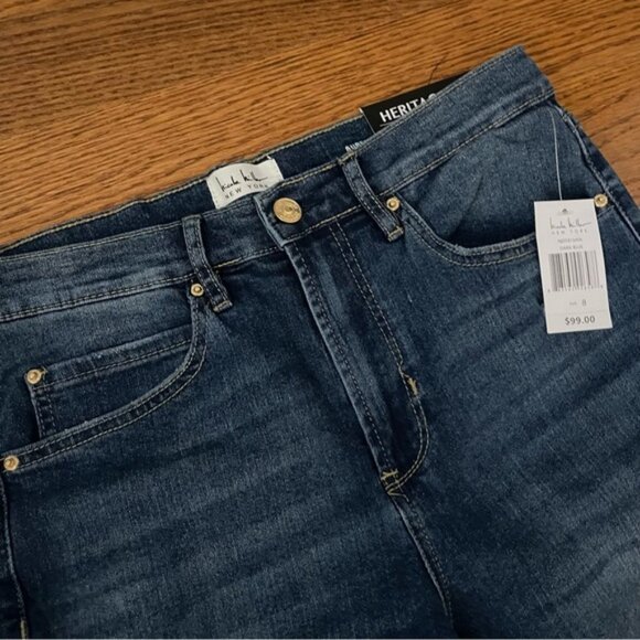 NWT Nicole Miller Heritage Nomad Super High Rise Straight Jeans Size 8 - Picture 4 of 4